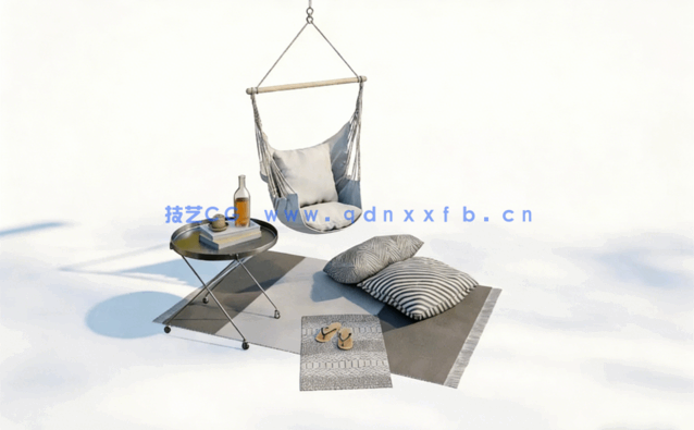 庭院桌子椅子架子3D模型 Evermotion – Archmodels Vol.220(图2)