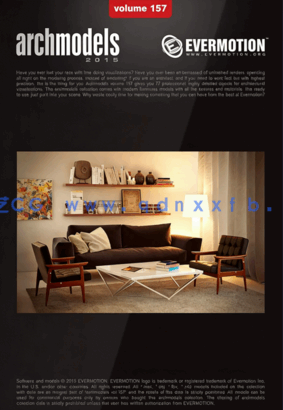 现代感椅子沙发3D模型 Evermotion – Archmodels vol.157(图2)