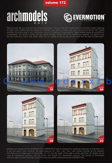 欧式建筑楼房3D模型 Evermotion – Archmodels Vol.172(图3)