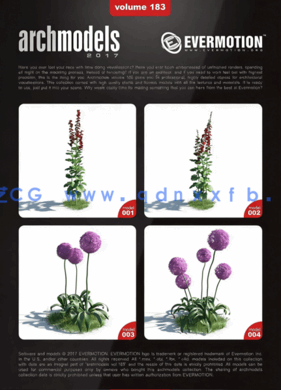 花园植物花朵3D模型 Evermotion Archmodels Vol.183(图3)