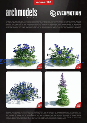 花园植物花朵3D模型 Evermotion Archmodels Vol.183(图4)