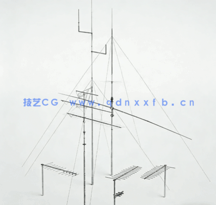 天线电线杆加油站工业设备3D模型 Archmodels Vol. 227(图2) 天线电线杆加油站工业设备3D模型 Archmodels Vol. 227(图2)