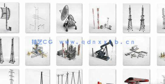 天线电线杆加油站工业设备3D模型 Archmodels Vol. 227(图5) 天线电线杆加油站工业设备3D模型 Archmodels Vol. 227(图5)