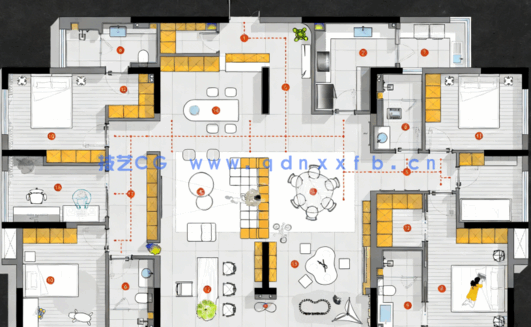 2023平面CAD彩平直出模板1.0(图5)