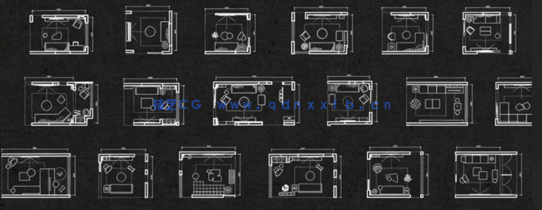 客厅平面布局模块(图4)