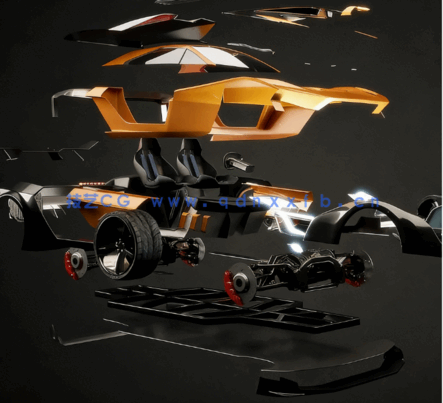 Kitbash3D-Vehicles：Supercars[交通工具：超级跑车 概念3d模型](图3)