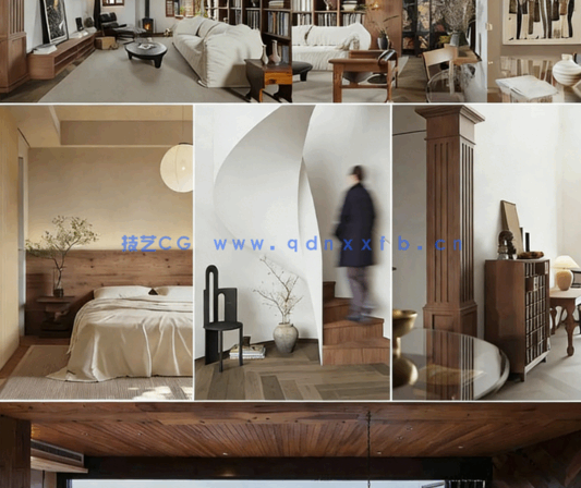 中古风效果图实景图+宋代美学实景设计案例合集合辑室内装修参考(图7)