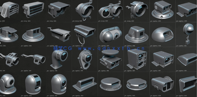 [3D打印人物] 1271组科幻工业机械风格硬表面3D模型库(图5)