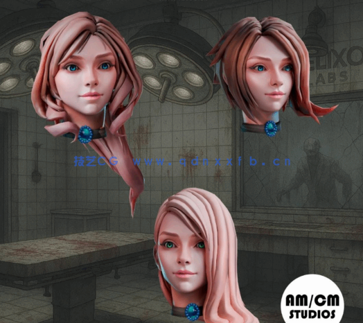 [3D打印人物] Nina Reaper亡灵猎人角色雕刻手办3D打印模型(图3)