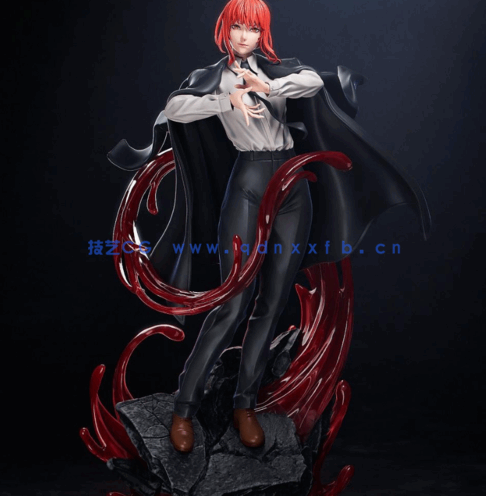 [3D打印人物] 玛奇玛Makima战斗姿势《链锯人》动漫角色雕刻手办3D打印模(图2)