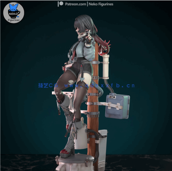 [3D打印人物] 星见雅《绝区零》游戏角色雕刻手办3D打印模型(图6)