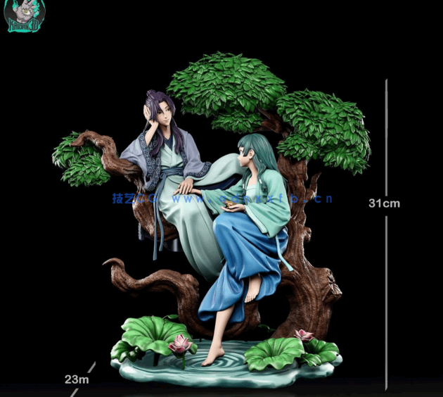 [3D打印人物] 猫猫与壬氏《药师少女的呢喃》动漫角色雕刻手办3D打印模型(图2)