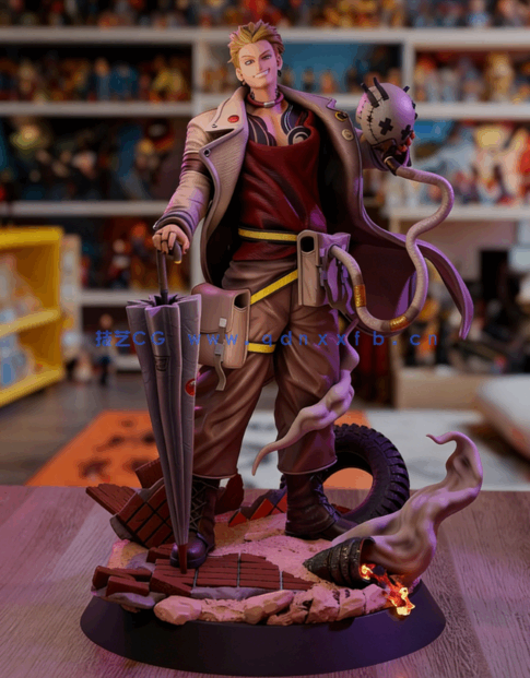 [3D打印人物] 恩吉Enjin《废渊战鬼 咔嗒咔嗒》动漫角色雕刻手办3D打印模型(图2)