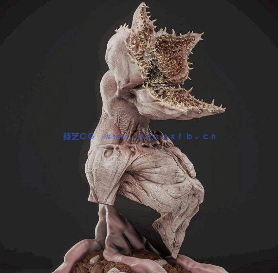 [3D打印人物] 魔王半身像Demogorgon《怪奇物语》影视角色雕刻手办3D(图3)