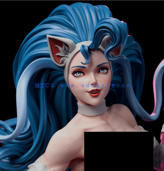 [3D打印人物] 菲莉西亚Felicia猫女变身《恶魔战士》游戏角色雕刻手办3D打印(图1)