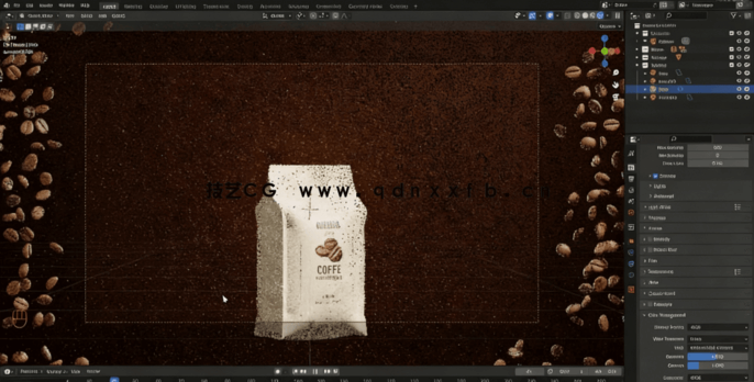Blender咖啡广告完整实例制作流程视频教程(图4)
