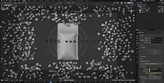 Blender咖啡广告完整实例制作流程视频教程(图6)