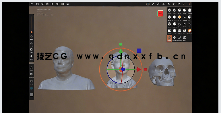 Nomad sculpt卡通人物面部雕刻建模制作视频教程(图1)