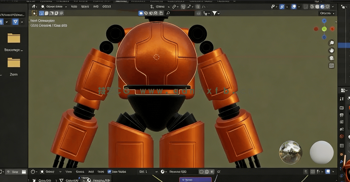 Blender爱死亡与机器人角色建模实例制作视频教程 (图4)