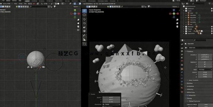  Blender与Substance 3D Painter微型星球完整制作流程视频教程(图6)