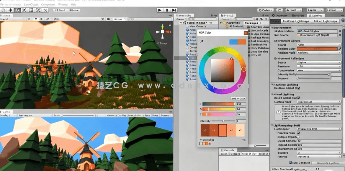 Blender与Unity低多边形游戏场景建模制作视频教程(图4)