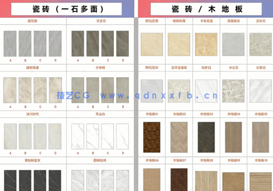 原创【CAD彩色施工图材质动态库+彩色施工图模板】(图4)