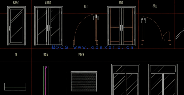 CAD施工图制图图例注释构件动态块(图1)