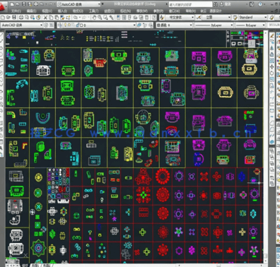 抖音云学贝动态块三图库CAD图块家装使用(图2)