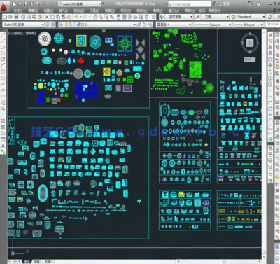 抖音云学贝动态块三图库CAD图块家装使用(图4)