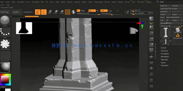 ZBrush游戏建筑环境模型雕刻技术视频教程(图4)