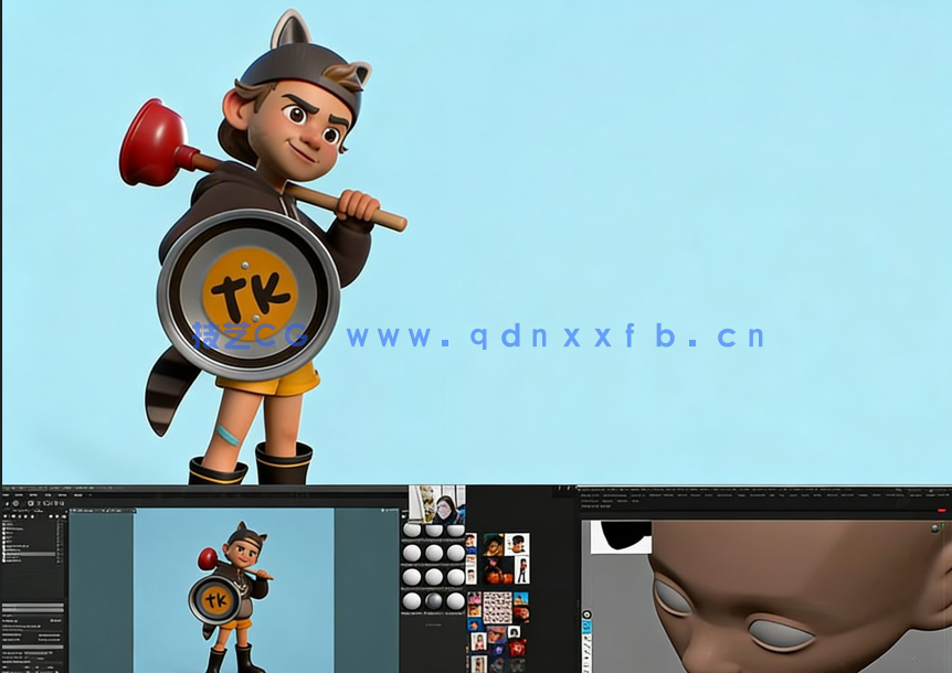 Zbrush风格化3D角色雕刻建模设计制作视频教程(图5)