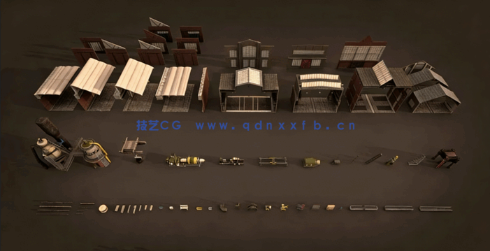 机械道具KITBASH3D – PROPS-MACHINERY(图1)