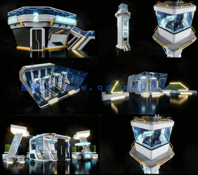 Kitbash3D –道具：高科技街(图4)