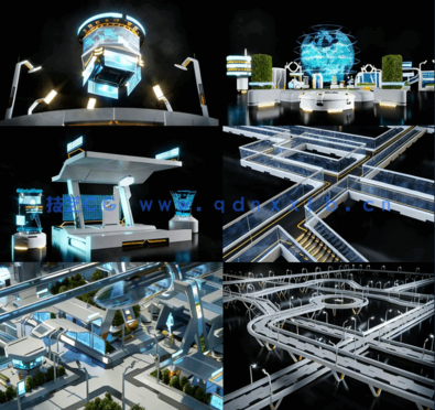 Kitbash3D –道具：高科技街(图5)