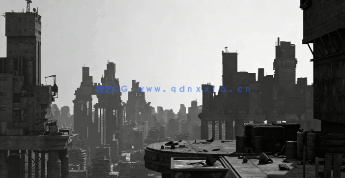 Kitbash3D-Mini Kit:Post-Apocalypse[后启示录末日建筑 3d模型](图3)