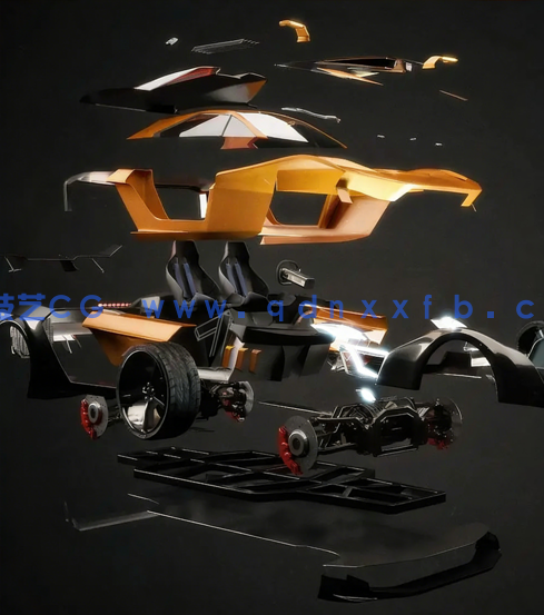 Kitbash3D-Vehicles：Supercars[交通工具：超级跑车 概念3d模型](图2)