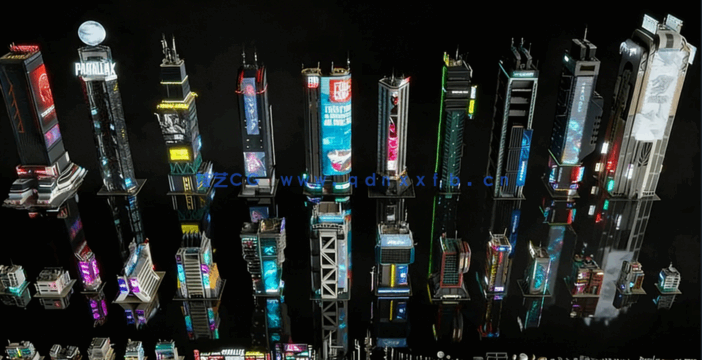 赛博朋克Kitbash3D - Cyberpunk(图4)