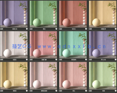 88款精品乳胶漆材质球，立邦彩系列，自带色号(图4)