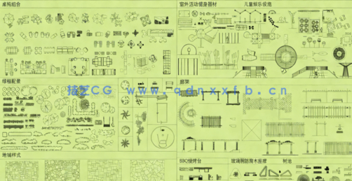 精选园林景观庭院设计CAD图库(图2)