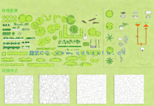 精选园林景观庭院设计CAD图库(图3)