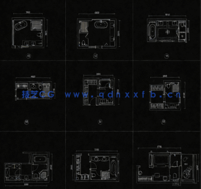 2023私宅卫生间布置CAD图库(图2)