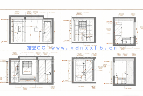 2023私宅卫生间布置CAD图库(图7)