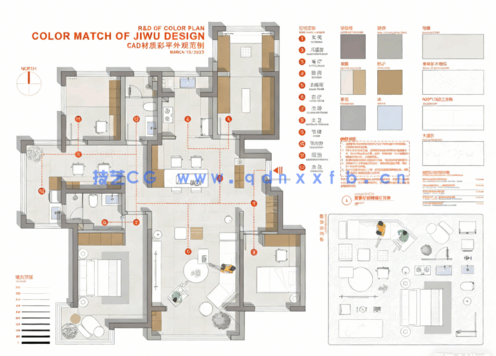 2023网红CAD彩平制图模板(图3)