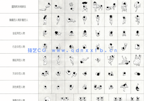  300+精品国外俯视人物素材CAD图库(图4)