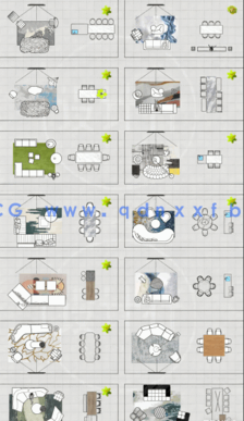  网红家具图案填充CAD平面图库2.0(图2)