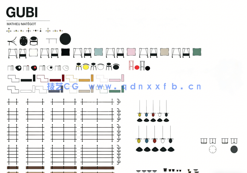 GUBI 进口家具模块合集丨CAD图集(图6)