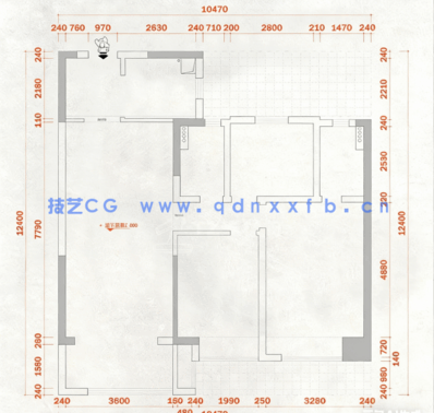 常见中间户布局方案PS+CAD(图3)