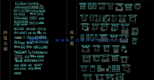 CAD家具软装平面立面综合图库免币下载(图4)