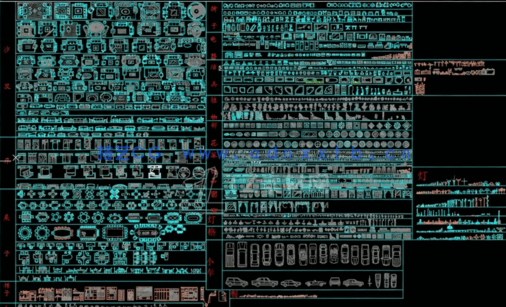 经典综合图库CAD家具平面立面图块下载(图2)