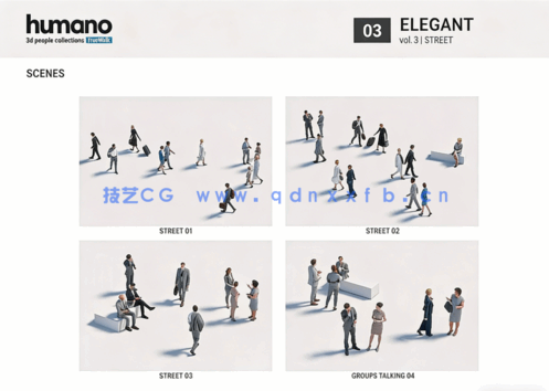 20个三维人物3D模型 Humano 3D people Vol.03 Casual(图6)